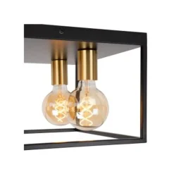 Lucide RUBEN Plafonnière-Zwart-4xE27-40W-Metaal