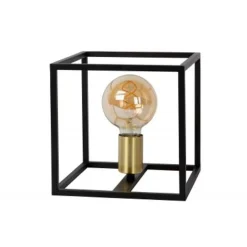Lucide RUBEN Tafellamp 1x E27 40W Zwart / mat goud
