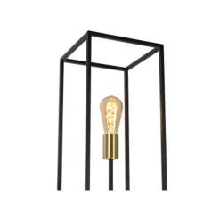 Lucide RUBEN Vloerlamp 3x E27 40W Zwart / mat goud