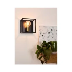 Lucide RUBEN Wandlicht 1x E27 40W Zwart / mat goud