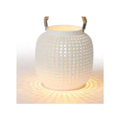 Lucide SAFIYA - Tafellamp - Ø 16,5 cm - 1xE14 - Wit Lucide