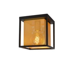 Lucide SANSA - Plafonnière - 1xE27 - Zwart Lucide