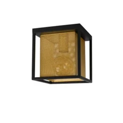 Lucide SANSA - Plafonnière - 1xE27 - Zwart Lucide