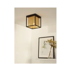 Lucide SANSA - Plafonnière - 1xE27 - Zwart Lucide