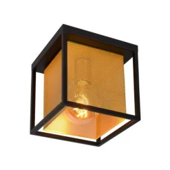 Lucide SANSA - Plafonnière - 1xE27 - Zwart Lucide