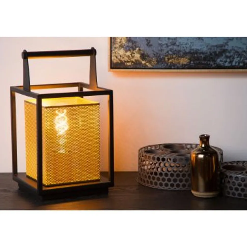 Lucide SANSA - Tafellamp - 1xE27 - Zwart