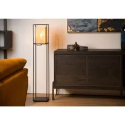 Lucide SANSA - Vloerlamp - 1xE27 - Zwart Lucide