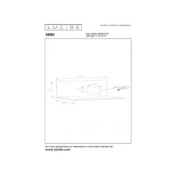 Lucide SEBO - Bedlamp - 1xE27 - Zwart Lucide