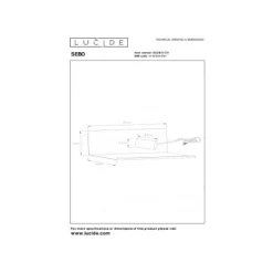 Lucide SEBO - Bedlamp - 1xE27 - Wit Lucide