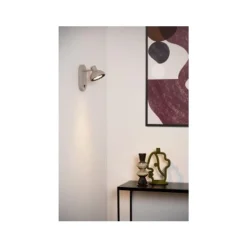 Lucide SENSAS Bedlamp-Beige-1xGU10 (ES111)-12W-Staal