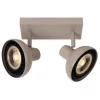 Lucide SENSAS Plafondspot-Beige-2xGU10 (ES111)-12W-Staal