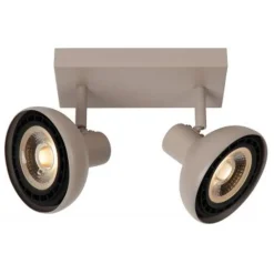 Lucide SENSAS Plafondspot-Beige-2xGU10 (ES111)-12W-Staal