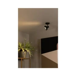 Lucide SENSAS Plafondspot-Zwart-1xGU10 (ES111)-12W-Staal