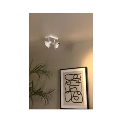 Lucide SENSAS Plafondspot-Wit-2xGU10 (ES111)-12W-Staal