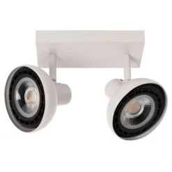 Lucide SENSAS Plafondspot-Wit-2xGU10 (ES111)-12W-Staal