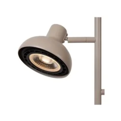 Lucide SENSAS Vloerlamp-Beige-2xGU10 (ES111)-12W-Staal