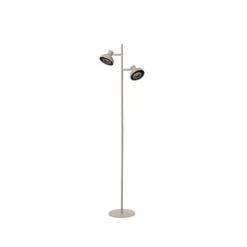 Lucide SENSAS Vloerlamp-Beige-2xGU10 (ES111)-12W-Staal