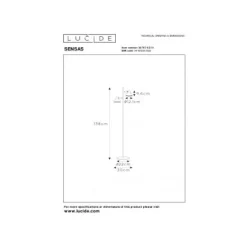 Lucide SENSAS Vloerlamp-Wit-2xGU10 (ES111)-12W-Staal