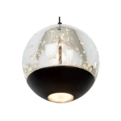 Lucide SENTUBAL Hanglamp-Zwart-LED Dimb.-5,3W-2700K-Glas