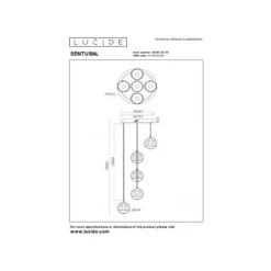 Lucide SENTUBAL Hanglamp-Zwart-Ø35-LED Dimb.-5,2W-2700K