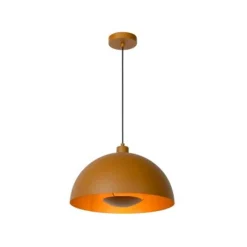 Lucide SIEMON - Hanglamp - Ø 40 cm - 1xE27 - Okergeel