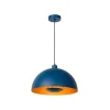 Lucide SIEMON - Hanglamp - Ø 40 cm - 1xE27 - Blauw