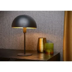 Lucide SIEMON - Tafellamp - Ø 25 cm - 1xE14 - Zwart