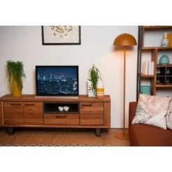 Lucide SIEMON - Vloerlamp - Ø 35 cm - 1xE27 - Okergeel