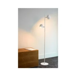 Lucide SKANSKA - Vloerlamp - LED Dimb. - 2x5W 3000K - Wit