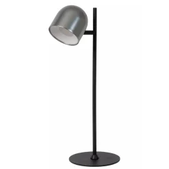 Lucide SKANSKA RECH - Oplaadbare Bureaulamp Binnen/Buiten - Accu/Batterij - LED Dimb. - CCT - 1x3W 3000K/6000K - IP44 - Grijs ijzer