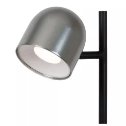 Lucide SKANSKA RECH - Oplaadbare Vloerlamp Binnen/Buiten - Accu/Batterij - Ø 23 cm - LED Dimb. - CCT - 1x3W 3000K/6000K - IP44 - Grijs ijzer