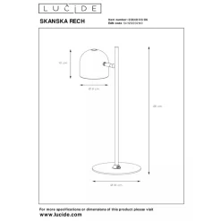 Lucide SKANSKA RECH - Oplaadbare Bureaulamp Binnen/Buiten - Accu/Batterij - LED Dimb. - CCT - 1x3W 3000K/6000K - IP44 - Koffie