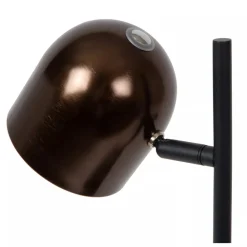 Lucide SKANSKA RECH - Oplaadbare Bureaulamp Binnen/Buiten - Accu/Batterij - LED Dimb. - CCT - 1x3W 3000K/6000K - IP44 - Koffie