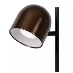 Lucide SKANSKA RECH - Oplaadbare Bureaulamp Binnen/Buiten - Accu/Batterij - LED Dimb. - CCT - 1x3W 3000K/6000K - IP44 - Koffie