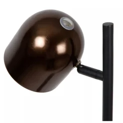 Lucide SKANSKA RECH - Oplaadbare Vloerlamp Binnen/Buiten - Accu/Batterij - Ø 23 cm - LED Dimb. - CCT - 1x3W 3000K/6000K - IP44 - Koffie