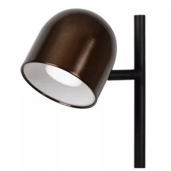 Lucide SKANSKA RECH - Oplaadbare Vloerlamp Binnen/Buiten - Accu/Batterij - Ø 23 cm - LED Dimb. - CCT - 1x3W 3000K/6000K - IP44 - Koffie