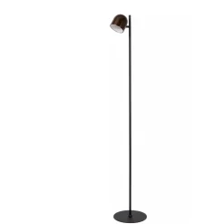 Lucide SKANSKA RECH - Oplaadbare Vloerlamp Binnen/Buiten - Accu/Batterij - Ø 23 cm - LED Dimb. - CCT - 1x3W 3000K/6000K - IP44 - Koffie