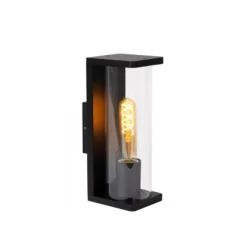 Lucide SLIGO Wandlamp Buiten-Zwart-1xE27-15W-IP54-PVC