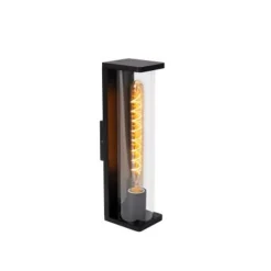 Lucide SLIGO Wandlamp Buiten-Zwart-1xE27-15W-IP54-PVC