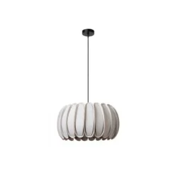 Lucide SPENCER Hanglamp-Grijs-Ø40-1xE27-40W-Vilt