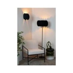 Lucide SPENCER Wandlamp-Zwart-1xE27-40W-Vilt