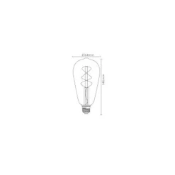 Lucide ST64 TWILIGHT SENSOR - Filament lamp Buiten - Ø 6,4 cm - LED - E27 - 1x4W 2200K - Amber