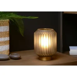 Lucide SUENO - Tafellamp - Ø 13 cm - 1xE14 - Mat Grijs Lucide