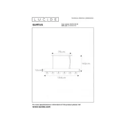 Lucide SURTUS Hanglamp 6xE27/60W Zwart