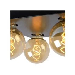 Lucide SURTUS Plafonnier 4xE27 60W Zwart