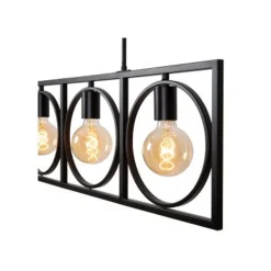 Lucide SUUS Hanglamp-Zwart-4xE27-40W-Metaal