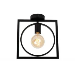 Lucide SUUS Plafonnière-Zwart-1xE27-40W-Metaal