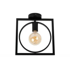 Lucide SUUS Plafonnière-Zwart-1xE27-40W-Metaal