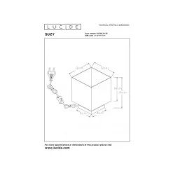 Lucide SUZY - Tafellamp - 1xE14 - Zwart Lucide