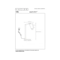 Lucide SYBIL - Tafellamp - 1xGU10 - Zwart
